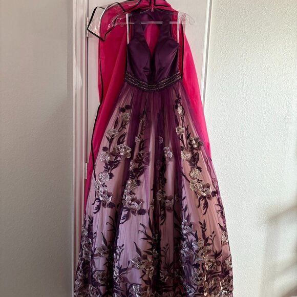 Plum Purple Prom Dress Size 2 Size 4 - Picture 2 of 14